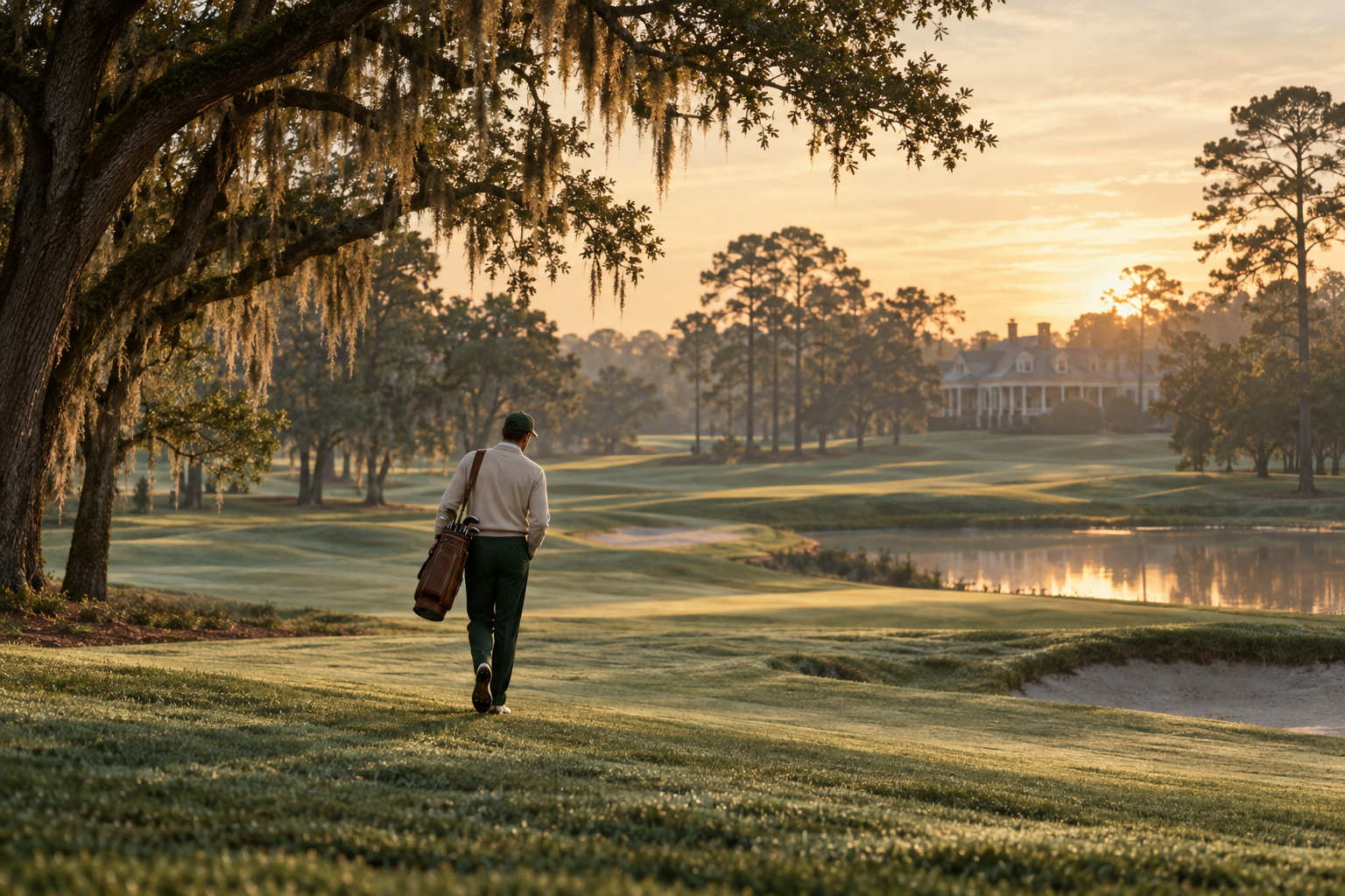 A morning walking round on a classic Southern fairway